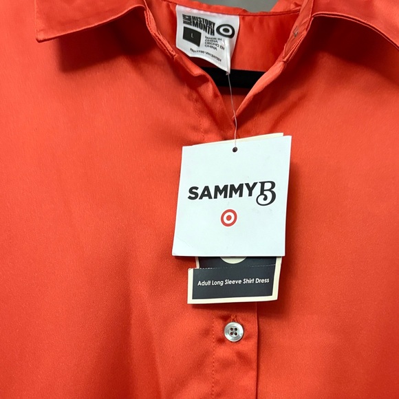 Bright Red Button-Up Shirt - Picture 5 of 5